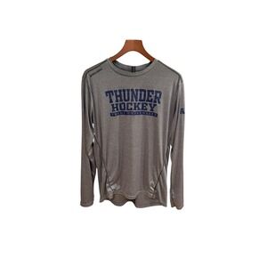 Bauer Trine University Thunder Hockey  Large Gray Long Sleeve Training Shirt L